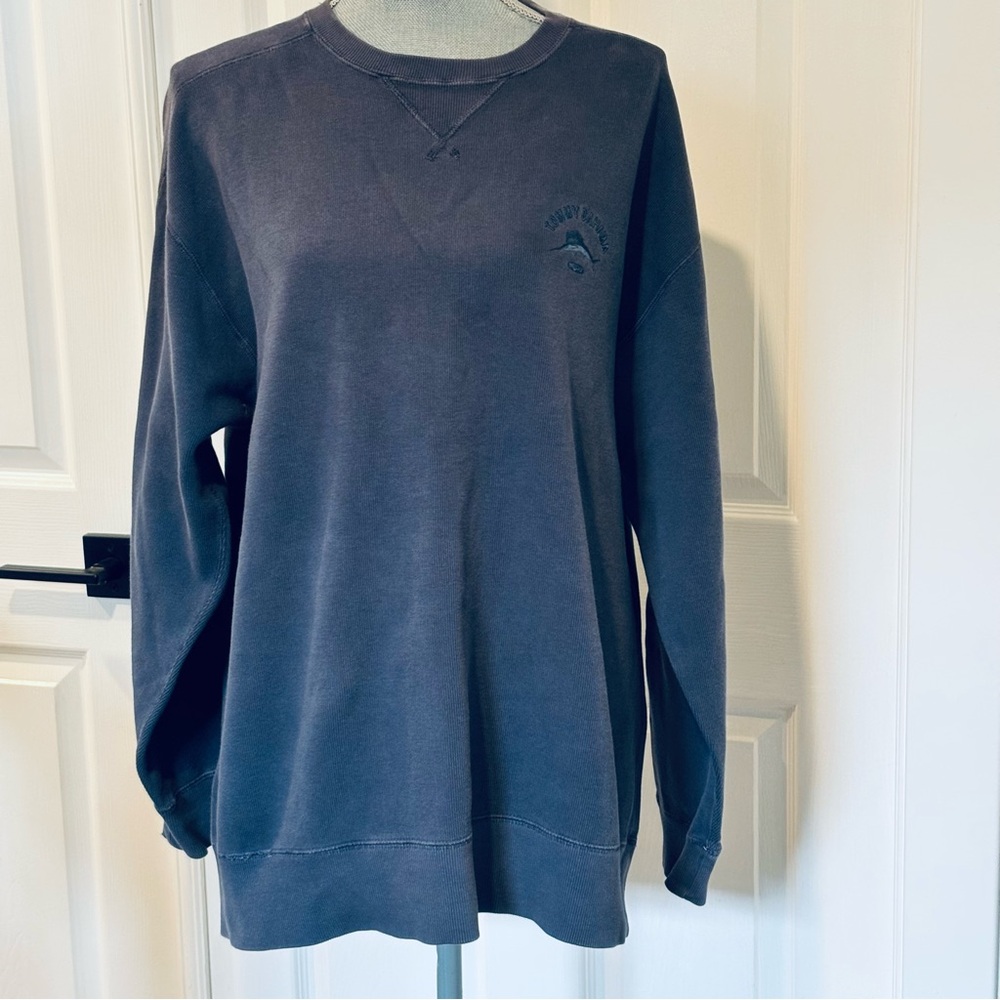 Tommy Bahama Men’s Blue Crew Neck 100% Cotton Pullover Sweatshirt SIZE LARGE